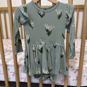 Kyte Baby Long Sleeve Twirl Bodysuit Thyme